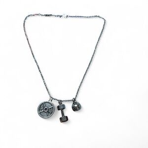 Fitness Charm Necklace- Used Condition Costume Jewelry